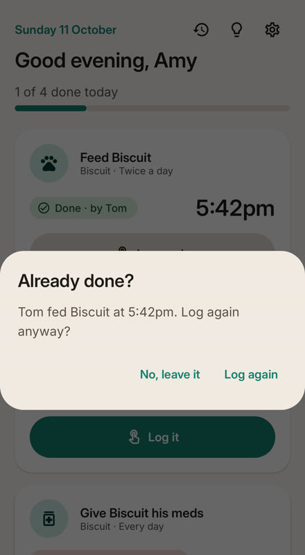 No more double dinners