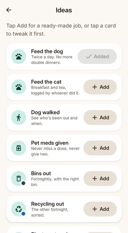 Ready-made jobs in one tap