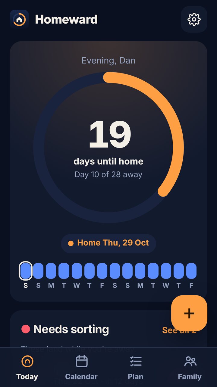 The countdown to home