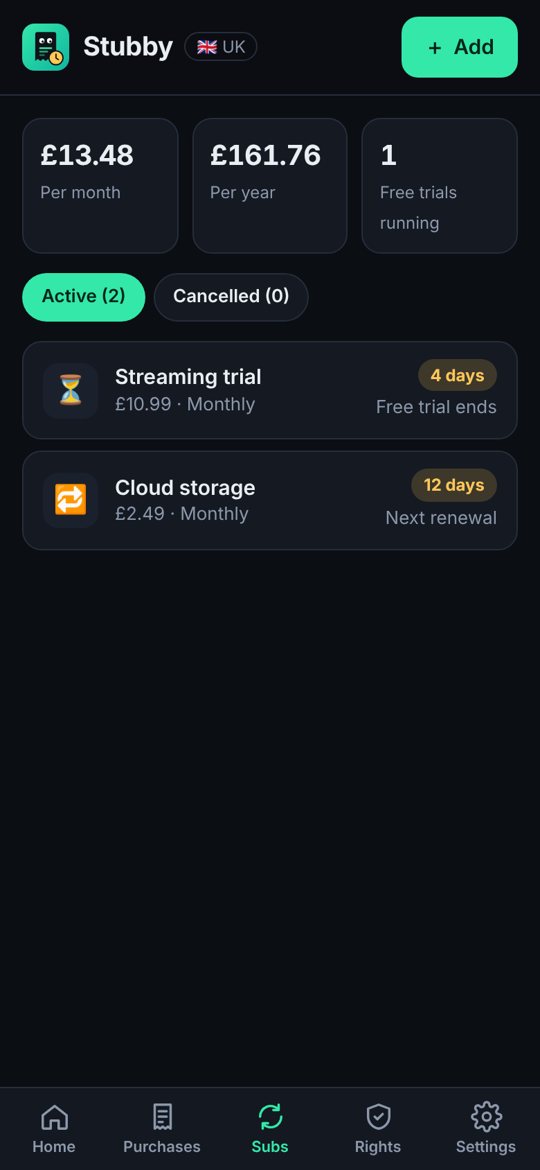 Subscriptions and free trials