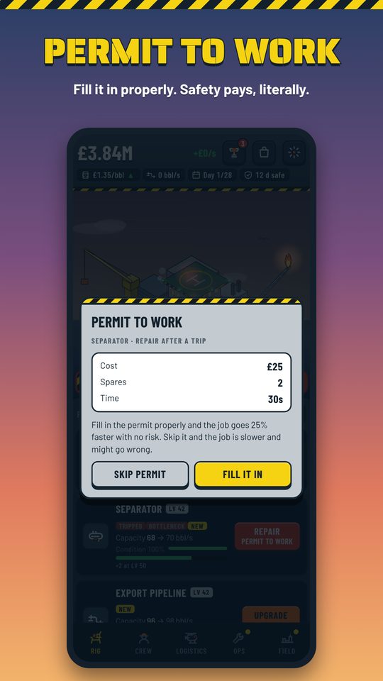 Permit to work: fill it in properly and safety pays